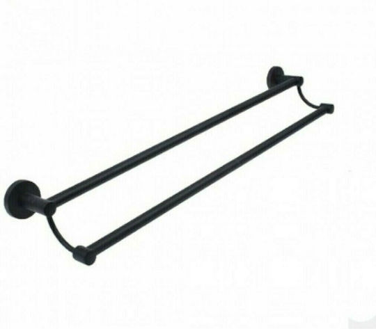 Spring SDS-17783 Double Wall-Mounted Bathroom Rail Black