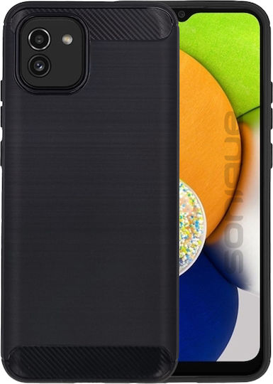 Sonique Brushed Carbon Back Cover Silicon / Plastic Negru (Galaxy A03)