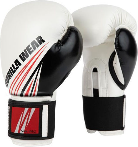 Gorilla Wear Yakima Boxing Gloves Leather for Match White