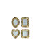 Zaros Oval Plastic Picture Frame with Gold Border 6x9cm
