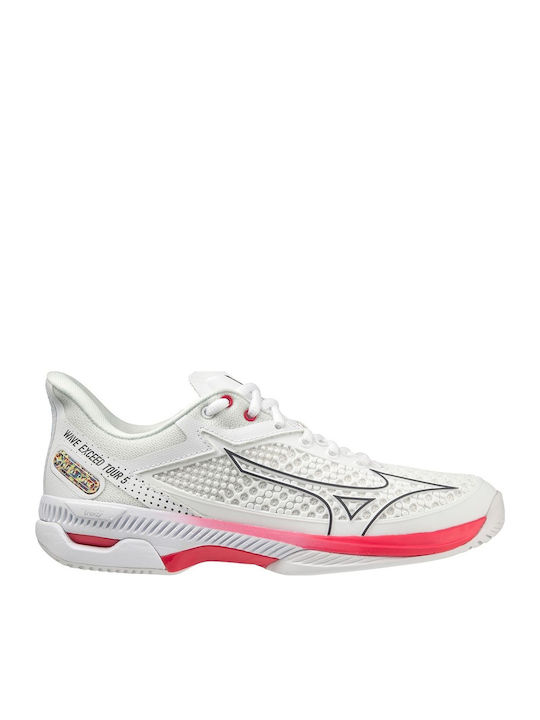 Mizuno Wave Exceed Tour 5 AC Γυναικεία Παπούτσια Τένις για Σκληρά Γήπεδα Λευκά