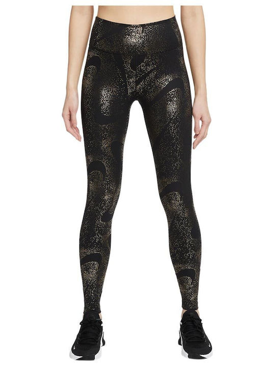 One Women's Long Training Legging High Waisted Dri-Fit Black