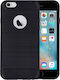 Sonique Brushed Carbon Back Cover Silicone / Plastic Black (iPhone 6/6s)