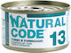 Natural Code 13 Wet Food for Cats in Cans with Tuna Gluten-Free 85gr
