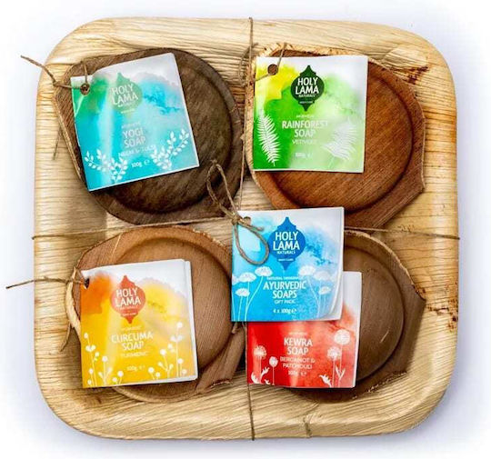 Holy Lama Natural Herbal Soap Gift Pack Χειροποίητο με Κουρκουμά 4x400gr