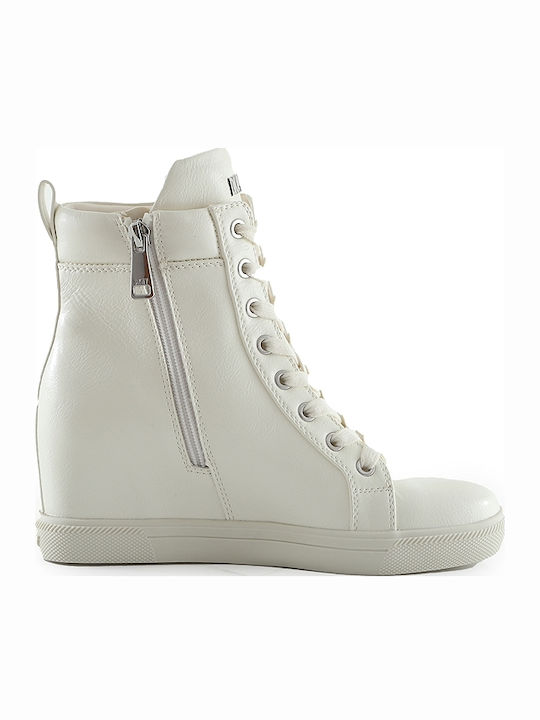 DKNY Women's Ankle Boots Platform White K2296386-CRM