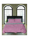 Makis Tselios Home Σετ Πάπλωμα Υπέρδιπλο 220x240εκ. Diamonds Ροζ 3τμχ 350 GSM