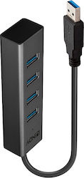 Lindy 43324 USB Hub 4 Θυρών (USB-A) Lindy 43324 USB Hub 4 Θυρών (USB-A)