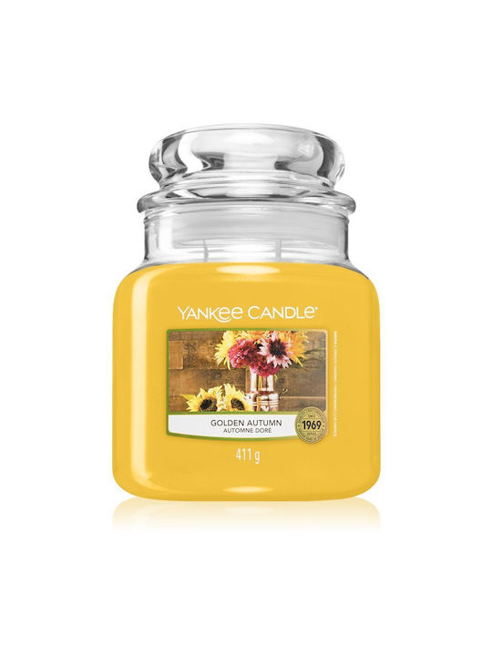 Yankee Candle Αρωματικό Κερί Golden Autumn σε Βάζο 411gr