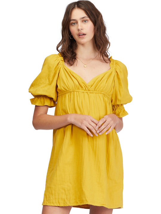 Perfect Paradise Καλοκαιρινό Mini Φόρεμα Golden Touch