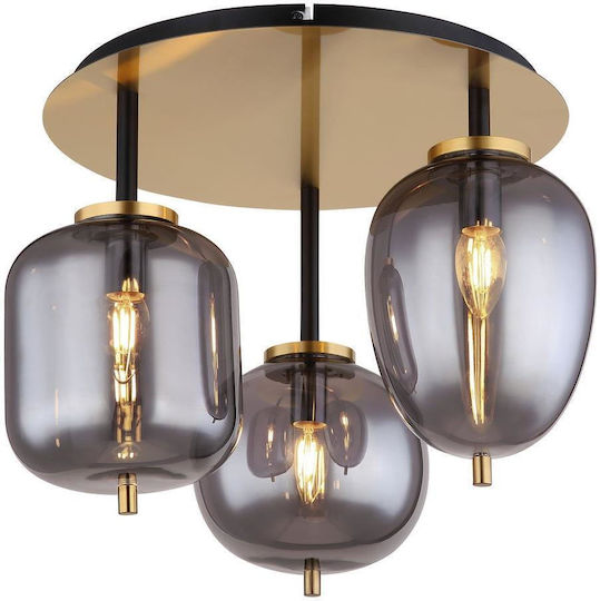 Globo Lighting Blacky Plafonieră de Tavan 46buc Cupru cu Soclu E14