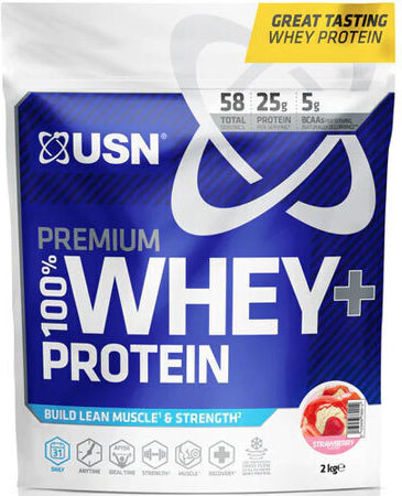 USN 100% Whey+ Premium Proteină Din Zer cu Aromă Căpșuni 2kg