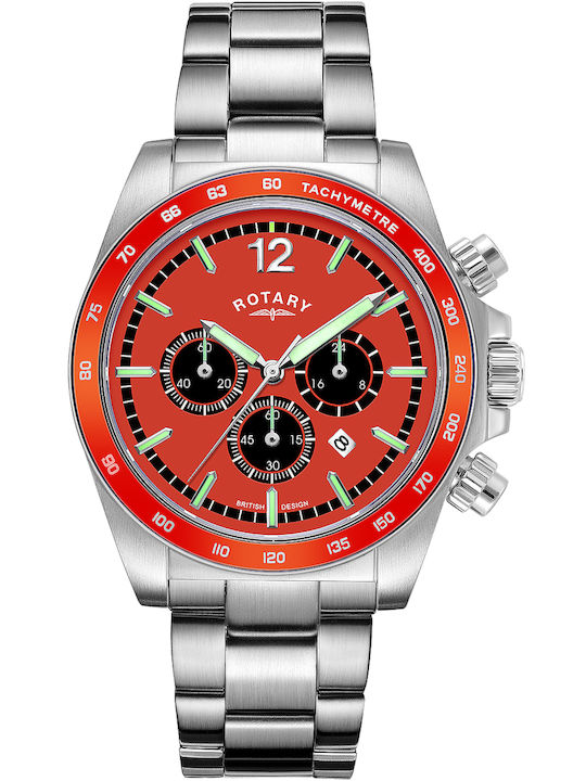 Rotary Henley Men's Watch 41mm Chronograph Batt...