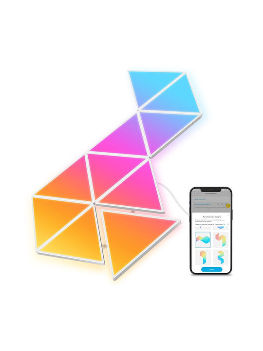 Govee Διακοσμητικό Φωτιστικό με Φωτισμό RGB Hexagon LED σε Λευκό Χρώμα