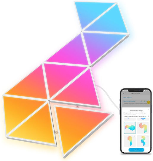 Govee Smart Διακοσμητικό Φωτιστικό Glide Tri-angle LED RGBIC 10τμχ