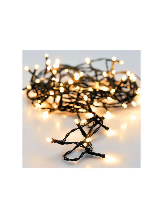 Weihnachtslichter LED 37für eine E-Commerce-Website in der Kategorie 'Weihnachtsbeleuchtung'. Weiß Elektrisch vom Typ Zeichenfolge mit Schwarzes Kabel BigBuy
