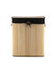 Eurocasa Wäschekorb aus Bamboo mit Deckel 52x32x63cm Beige