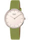 Boccia Women's Watch with Green Leather Strap