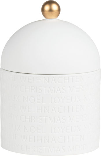 Raeder Merry Christmas "Multilingual" Christmas Vase Porcelain White L10xW10xH15xD10cm.