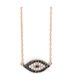 George Art Jewels Necklace Eye Made of Rose Gold 9K with Black Zircon