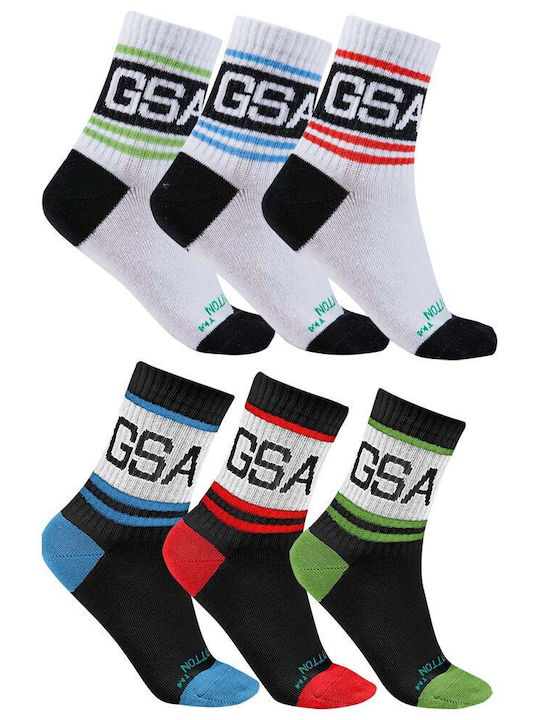GSA Kids' Ankle Socks Organicplus Ultralight Quarter Sustainable Multicolored 6 Pairs