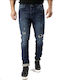 Men's Jeans Pants Elastic with Slim Fit Blue