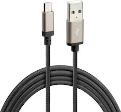 Lampa Lung Tip L3888.5 Braided USB 2.0 Cabluri Micro USB 1m Negru