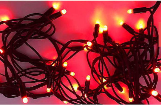 100 Λαμπάκια LED Κόκκινα σε Σειρά