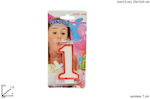 Due esse Birthday Candle Number "1" in Red Color AN000039