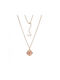 Senza Necklace with Pink Gold Plating