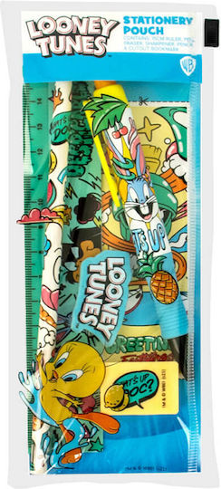 Blue Sky Looney Tunes Παιδικό Σετ Γραφικής Ύλης με Μολύβι, Στυλό και Χάρακα
