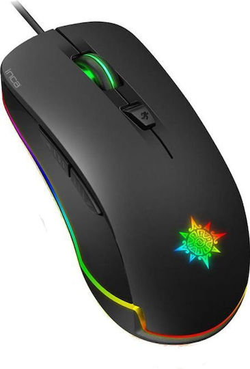 Inca IMG-327 RGB Gaming Ποντίκι 4800 DPI Μαύρο