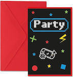 Invitations Gaming Party 6pcs 93778Invitations