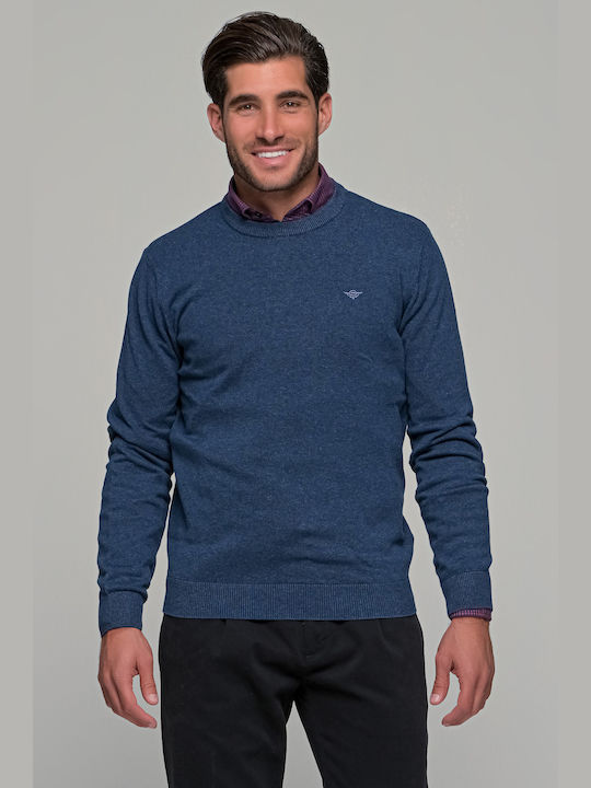 Gnious Herren Langarm-Pullover Blau