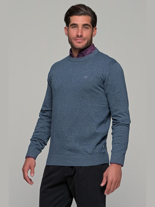 Gnious Herren Langarm-Pullover Blau