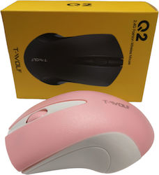T-Wolf Q2 Wireless Mini Mouse Pink
