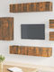 Living Room TV Unit Smoked Oak 8pcs L30.5xW30xH90cm