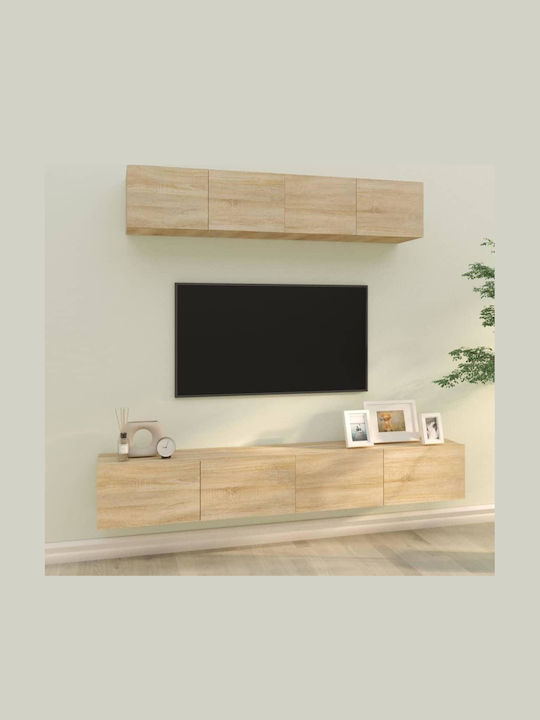Living Room TV Unit Sonoma Oak 4pcs L100xW30xH30cm