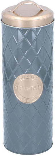 Lebensmittelglas mit Deckel Metallisch Blau 10,8x10,8x32,8cm