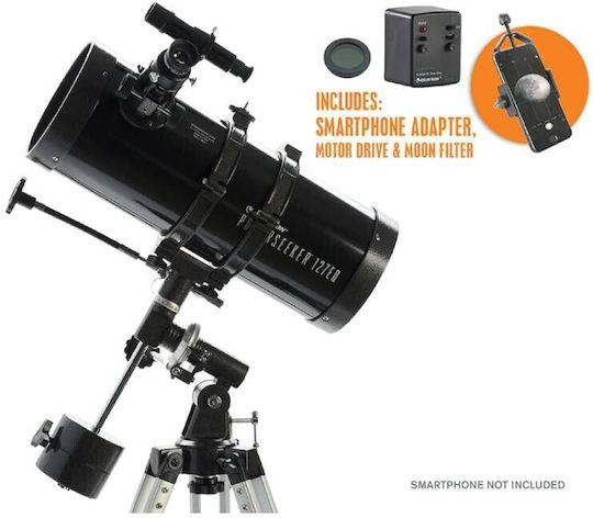 Celestron Powerseeker 127EQ с Двигател и Адаптер