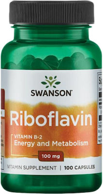 Swanson Riboflavin Vitamin for Energy 100mg 100 caps