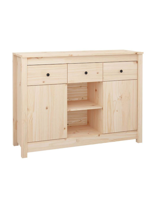 Wooden Buffet with Drawers Natural L100xW35xH74.5cm