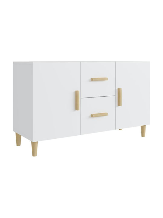 Wooden Buffet with Drawers White L100xW36xH60cm