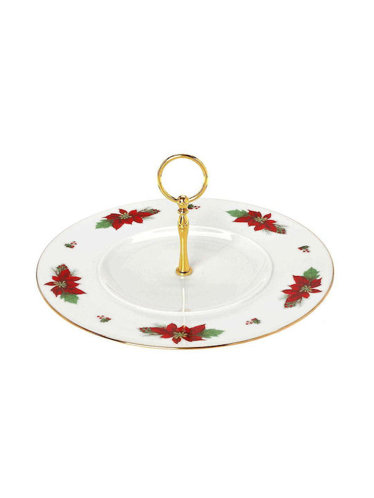 Cryspo Trio Christmas Dessert Tower Stands Porcelain White