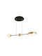 ArteLibre Mory Ceiling Light Black LED 82x120cm