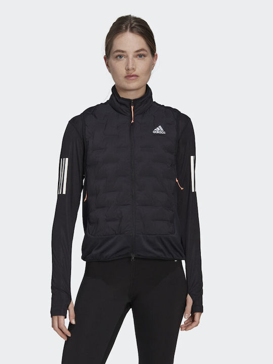Adidas X-City Κοντό Γυναικείο Αμάνικο Puffer Μπουφάν για Χειμώνα Μαύρο