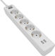 Philips 5-Outlet Power Strip with USB 2m White