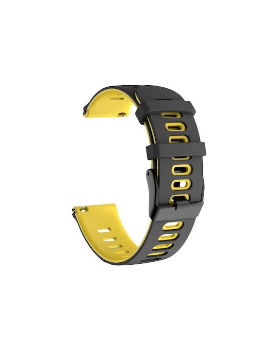 Dual Color Curea Silicon Black/Yellow (Huawei Watch GT2 / GT3 (42mm) / GT3 Pro (43mm))