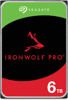 Seagate IronWolf Pro 6TB HDD Σκληρός Δίσκος 3.5" SATA III 7200rpm με 256MB Cache για NAS