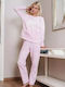 WOMEN'S PAJAMA FLEECE DREAM BIG PINK